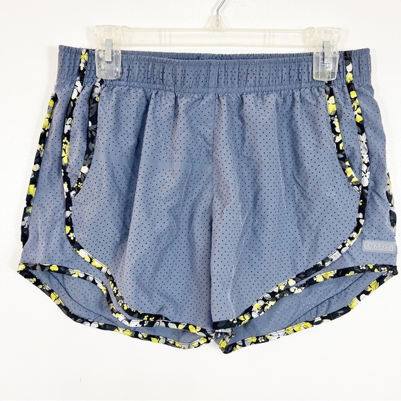 Calvin Klein Gray and Floral Athletic Shorts Medium - Picture 1 of 12